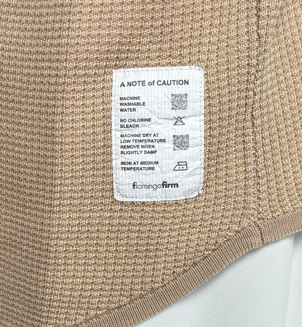  「【セットアップ可能】ワッフル編みロゴプリントニット」|ニット・セーター|