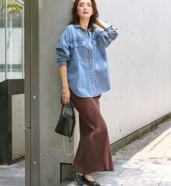  「【マイナス3kg/レビュー高評価☆】リブタイトスカート」|スカート|