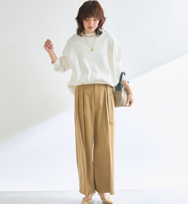  「【セットアップ対応】コットンスムースラウンドヘムニット」|ニット・セーター|