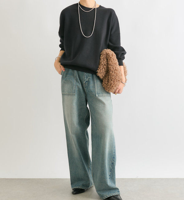  「【セットアップ対応】コットンスムースラウンドヘムニット」|ニット・セーター|