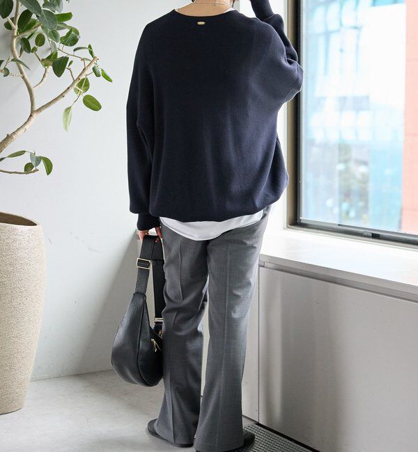  「【セットアップ対応】コットンスムースラウンドヘムニット」|ニット・セーター|