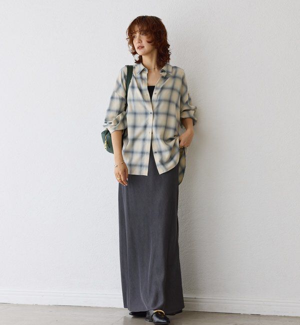  「【セットアップ可】ドレーピーデニムバイアススカート」|スカート|