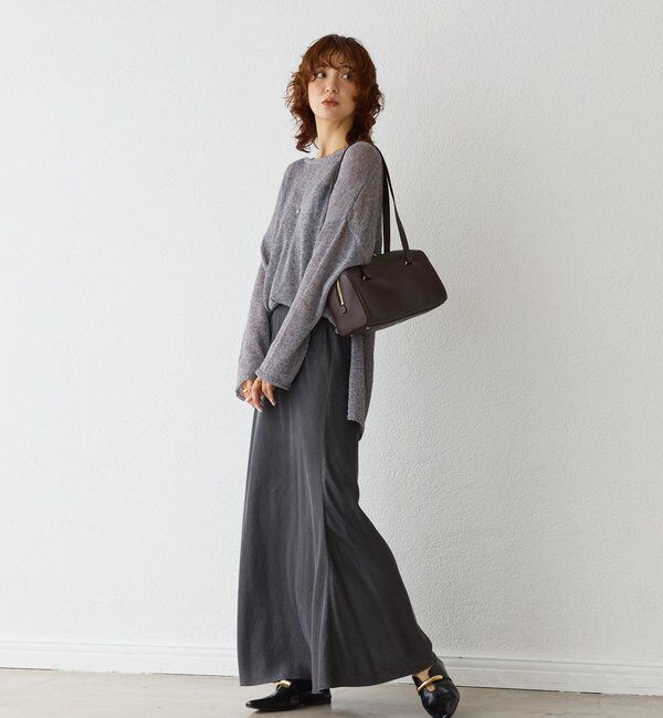  「【セットアップ可】ドレーピーデニムバイアススカート」|スカート|