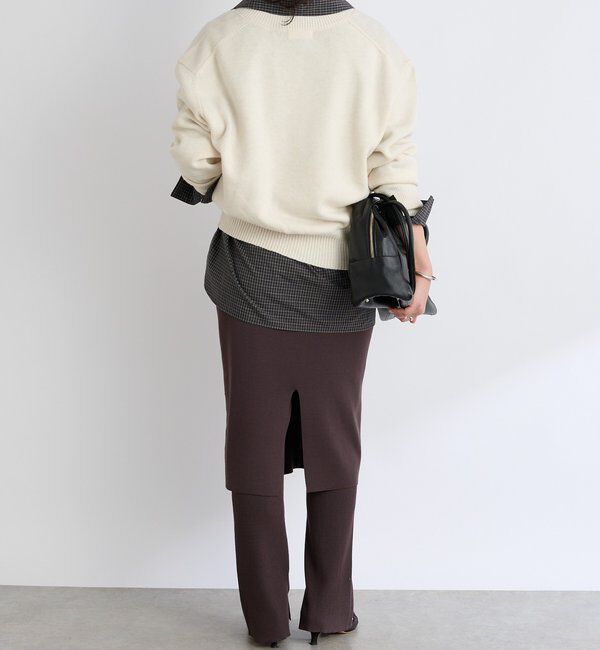  「【女性らしいデコルテライン】ウールVニット」|ニット・セーター|