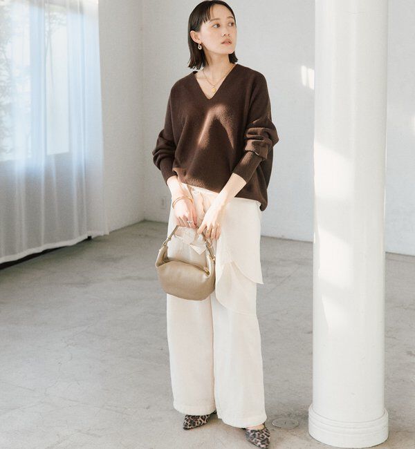  「【リバイバル/新色追加/7色展開】ウール100NEWバックボリュームニット」|ニット・セーター|