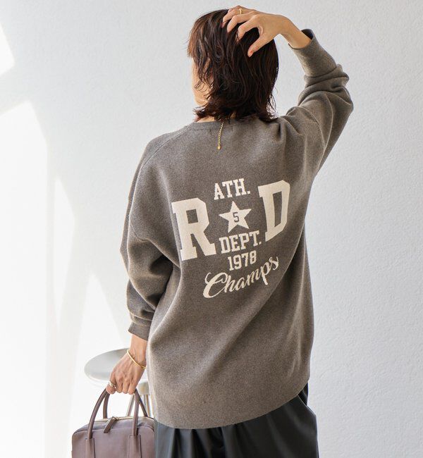  「【バックロゴが目を惹く】アスレチックロゴニット」|ニット・セーター|