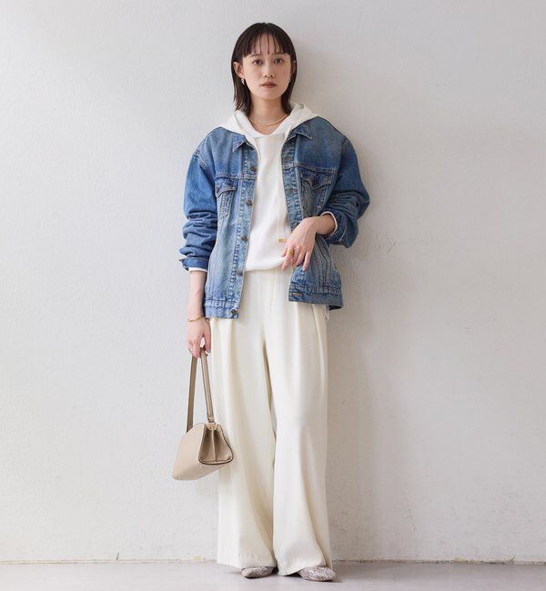  「【ロングシーズン活躍】スエットライクフーディニット」|ニット・セーター|