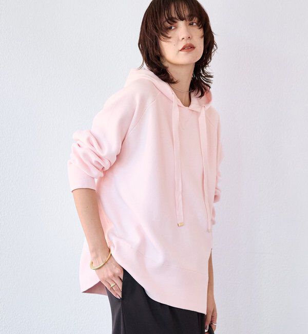  「【ロングシーズン活躍】スエットライクフーディニット」|ニット・セーター|