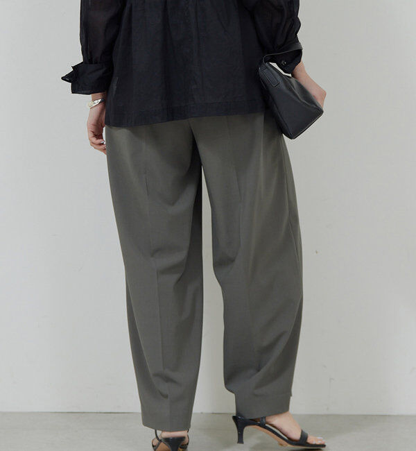  「【新色BR登場/セットアップ対応】ダブルタックパンツ」|スラックス|