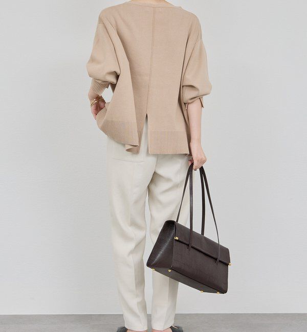  「【シワになりにくい】ジャージーテーパードパンツ」|チノ|