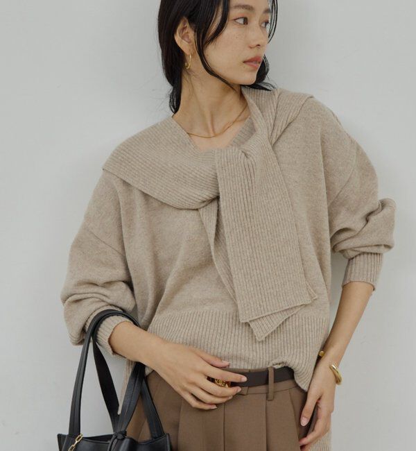  「【脱マンネリニット】【MANAKAコラボ】フードセットニット」|ニット・セーター|