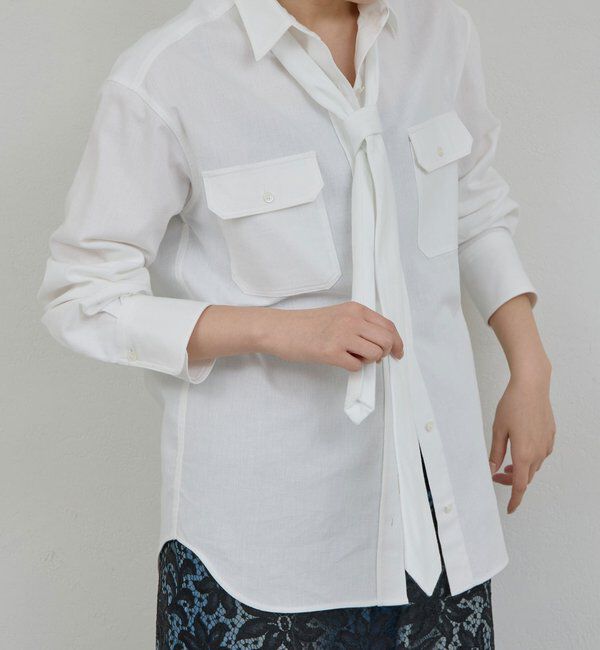  「【PEAS】タイ付きシャツ」|シャツ・ブラウス|