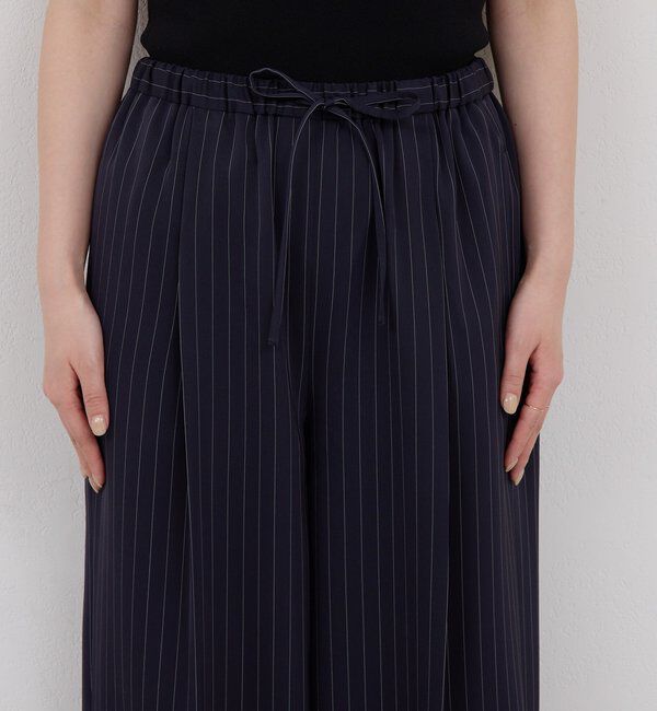  「【手洗い可】ストライプイージーパンツ」|チノ|