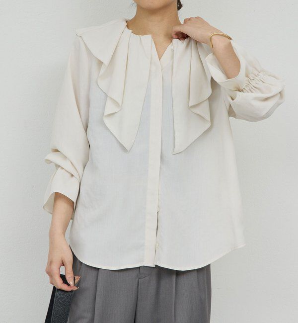  「ラッフルカラーブラウス」|シャツ・ブラウス|