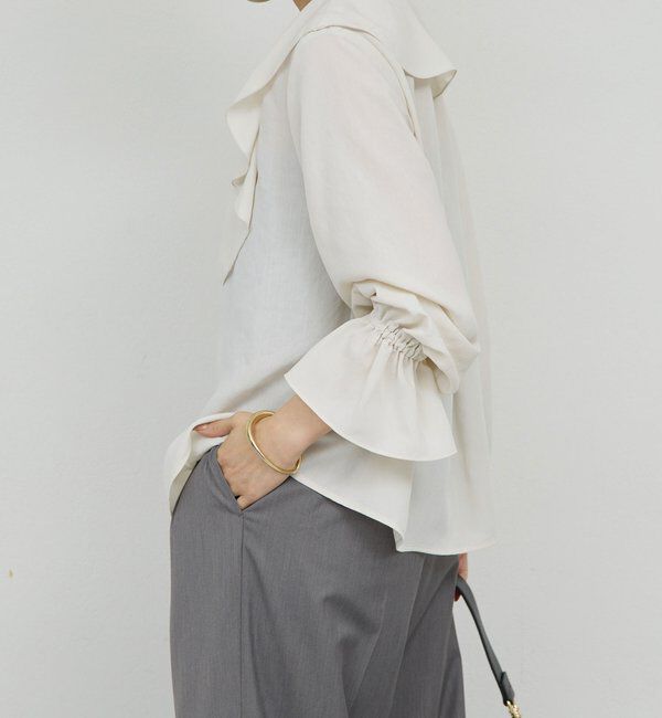  「ラッフルカラーブラウス」|シャツ・ブラウス|