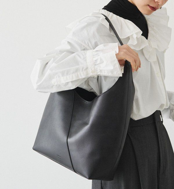  「スムースレザートートバッグ」|トートバッグ|ブラック