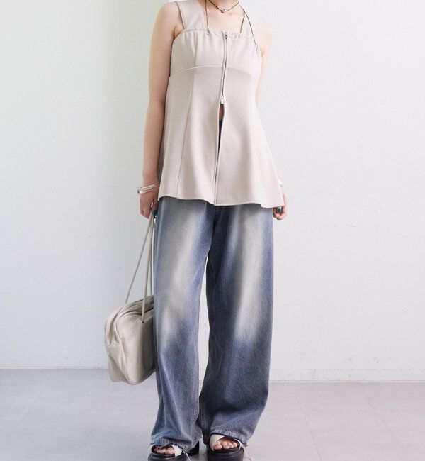  「フェイクスウェードペプラムビスチェ」|シャツ・ブラウス|