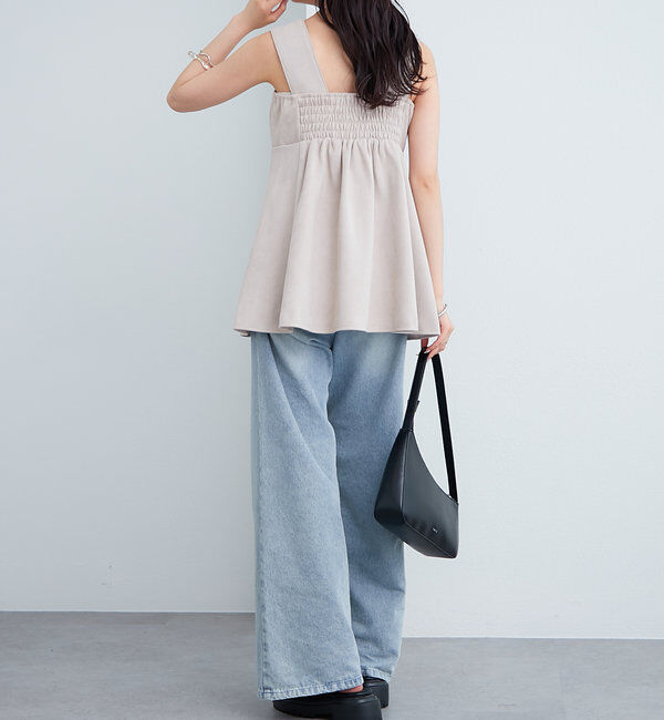  「フェイクスウェードペプラムビスチェ」|シャツ・ブラウス|