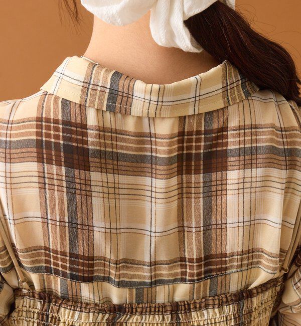 「【着こなし豊富◎】チェックビスチェSETビッグシャツ」|シャツ・ブラウス|