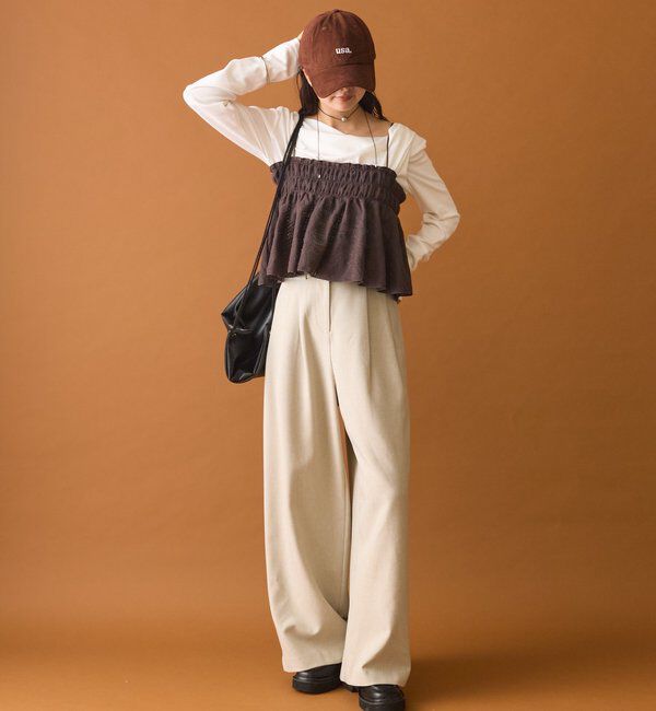  「【4色展開/レイヤードスタイル】チュールチェックビスチェ」|シャツ・ブラウス|