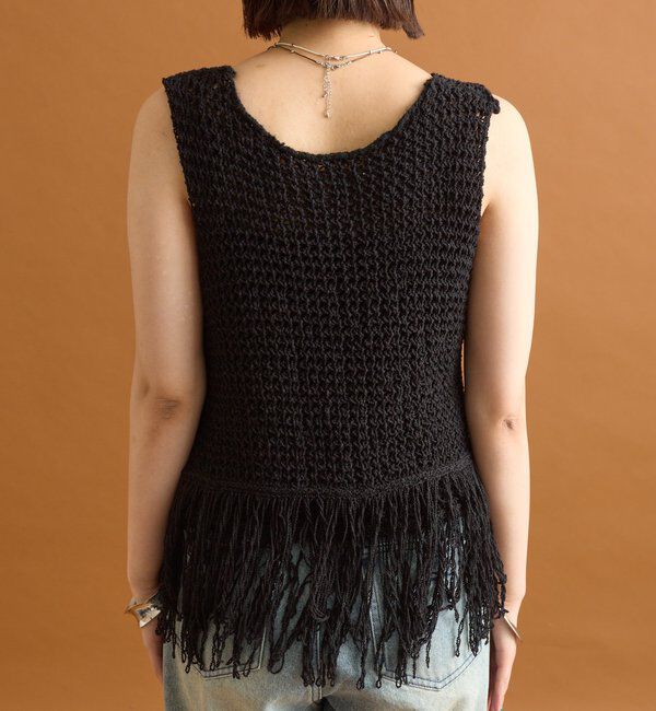  「フリンジニットベスト」|ベスト・ジレ|
