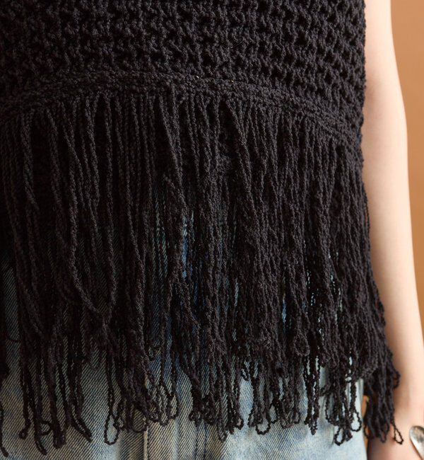  「フリンジニットベスト」|ベスト・ジレ|