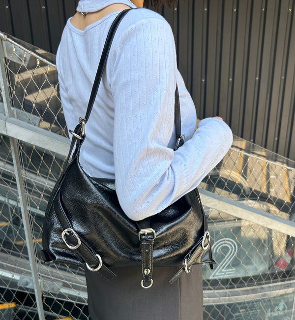  「loti ベルトデザインショルダー」|トートバッグ|