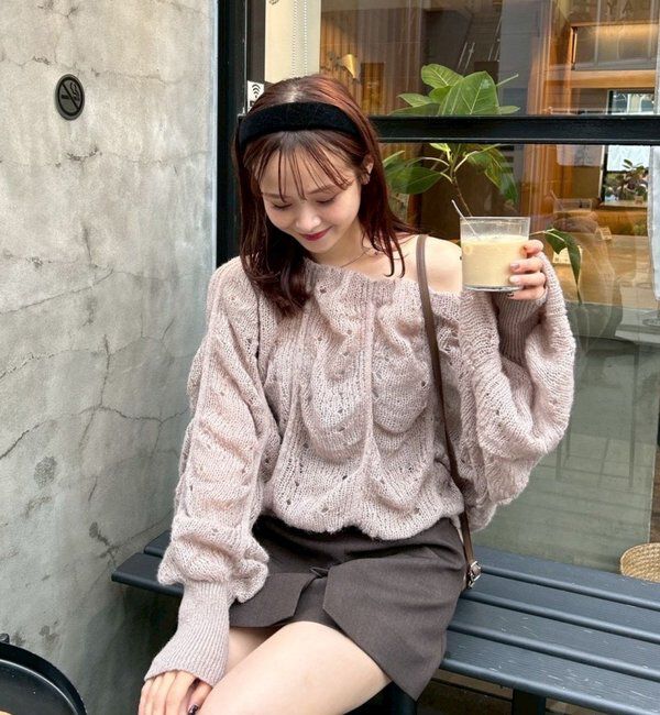  「ウェーブシアーホイップニット」|ニット・セーター|