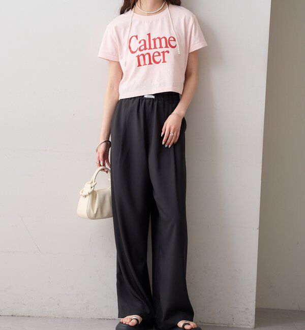  「【オールシーズン対応/WEB限定アイボリー】フリルイージーパンツ」|チノ|