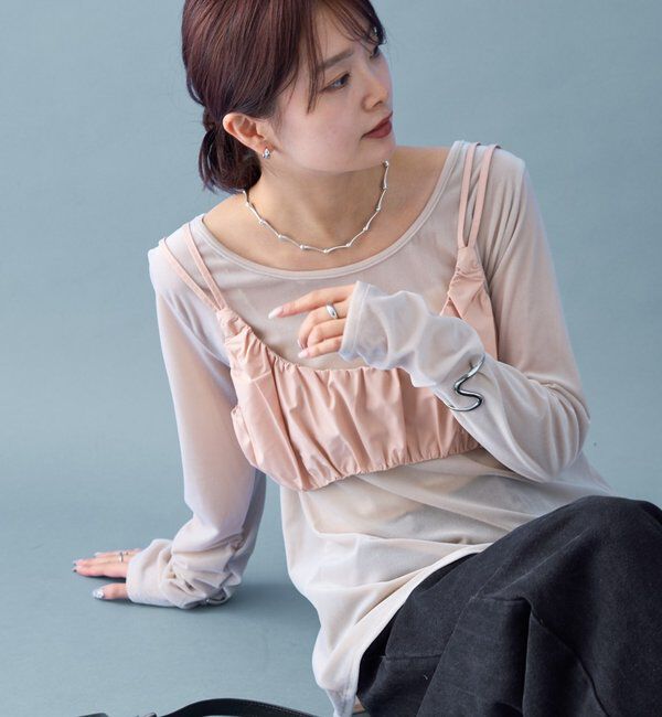  「ギャザービスチェ SETトップス」|Tシャツ・カットソー|