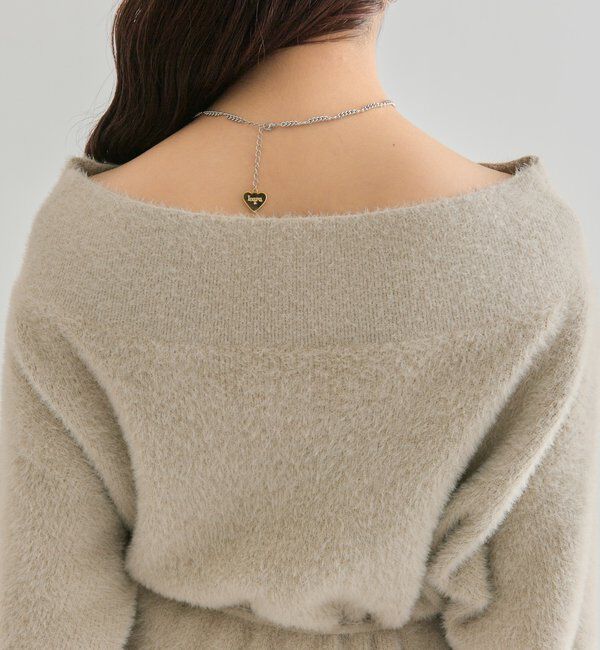  「ミンクライクワイドネックニット」|ニット・セーター|