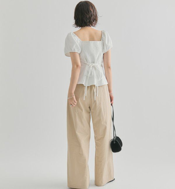  「サテンベルトパンツ」|チノ|