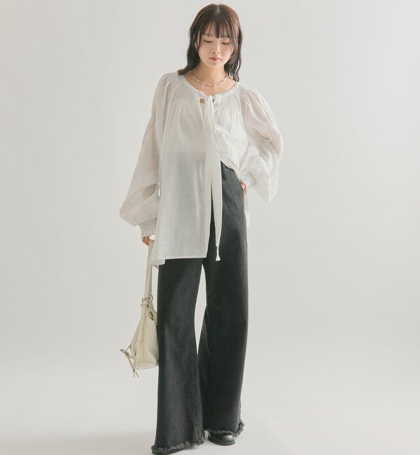  「ボウタイスキッパーブラウス」|シャツ・ブラウス|