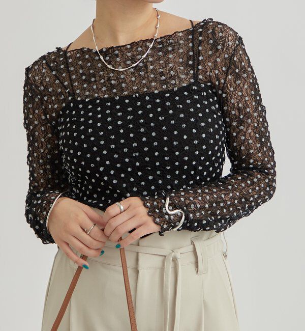  「ドットレースプルオーバー」|Tシャツ・カットソー|