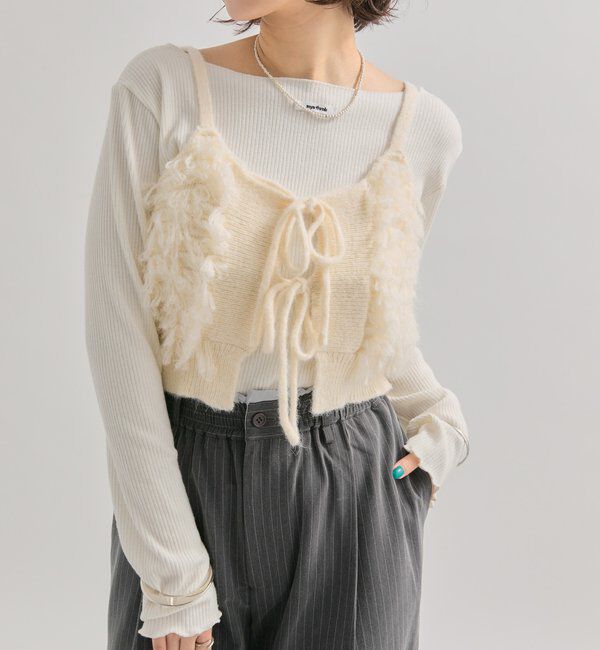  「2WAYループ ニットビスチェ」|ニット・セーター|