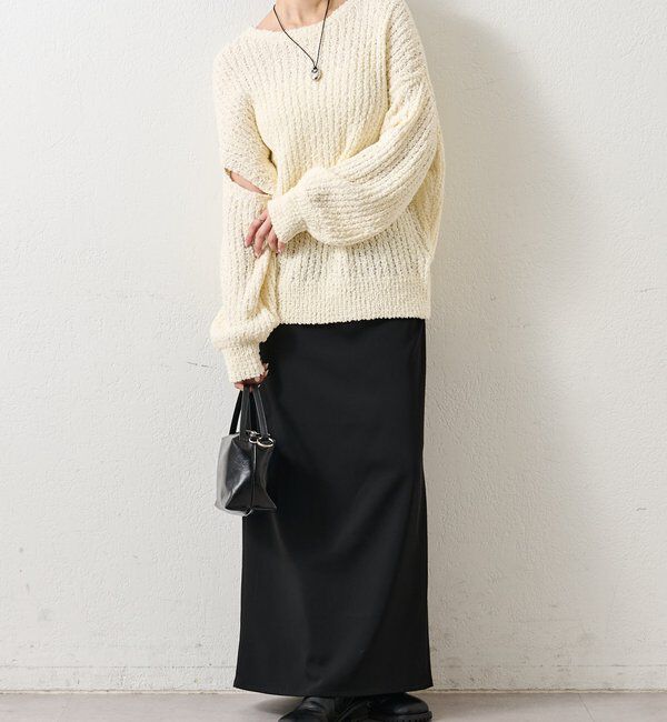  「スラブヤーンスリットニット」|ニット・セーター|
