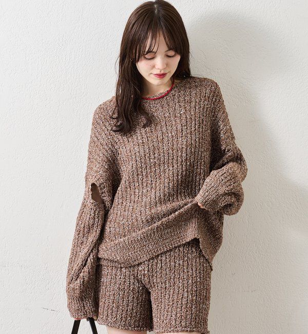  「スラブヤーンスリットニット」|ニット・セーター|
