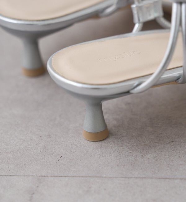  「クロスストラップヒールサンダル」|サンダル|