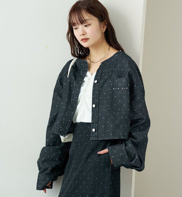  「スタッズデニムシャツジャケット」|シャツ・ブラウス|
