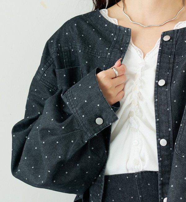  「スタッズデニムシャツジャケット」|シャツ・ブラウス|