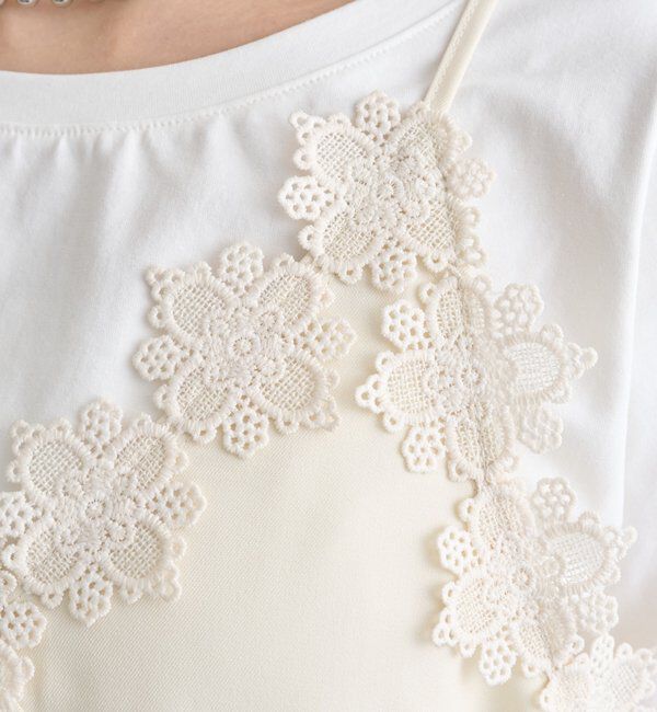  「裾チュールキャミチュニック」|シャツ・ブラウス|