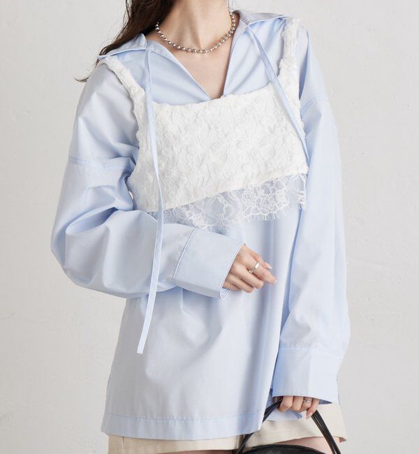  「フラワーレースビスチェ」|シャツ・ブラウス|オフホワイト