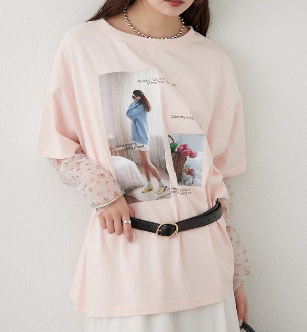  「アソートプリントT」|Tシャツ・カットソー|ピンク