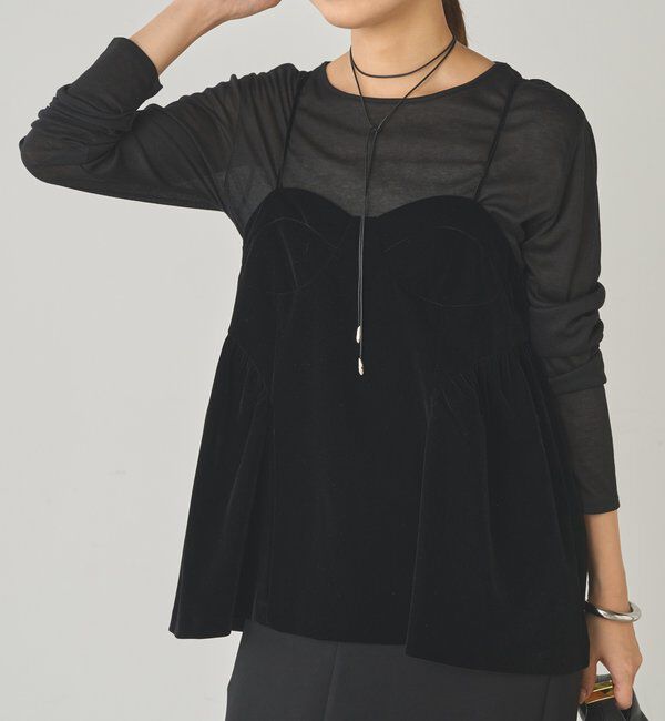  「ベルベットキャミブラウス」|シャツ・ブラウス|