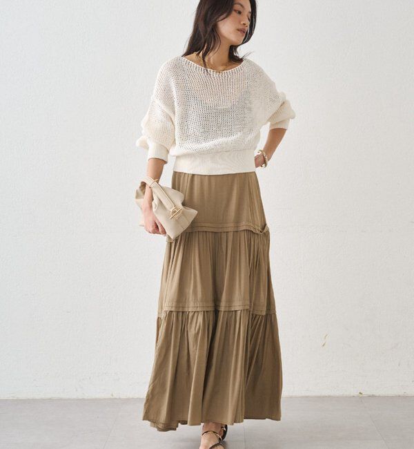  「クリスピーコットンショートニット」|ニット・セーター|