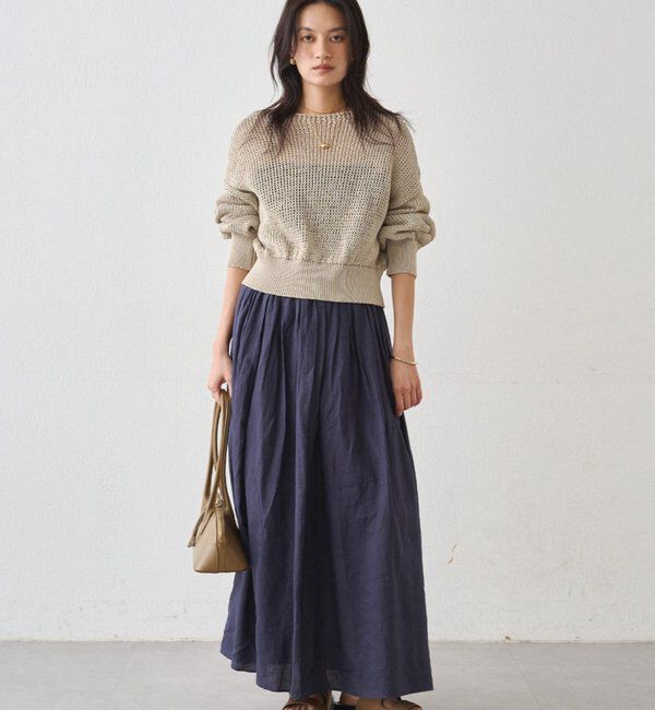  「クリスピーコットンショートニット」|ニット・セーター|