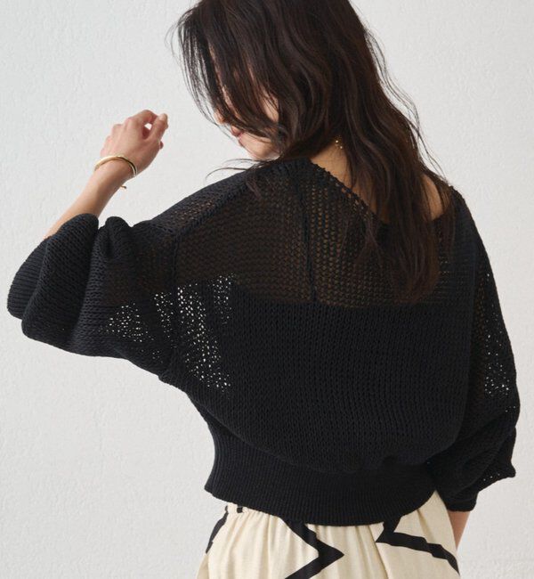  「クリスピーコットンショートニット」|ニット・セーター|