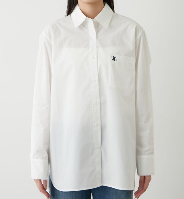  「ロゴ刺繍シャツ」|シャツ・ブラウス|
