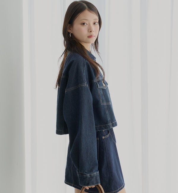  「【WEB限定/REVIVAL】胸ロゴショート丈スエードジップブルゾン」|ブルゾン・スタジャン|