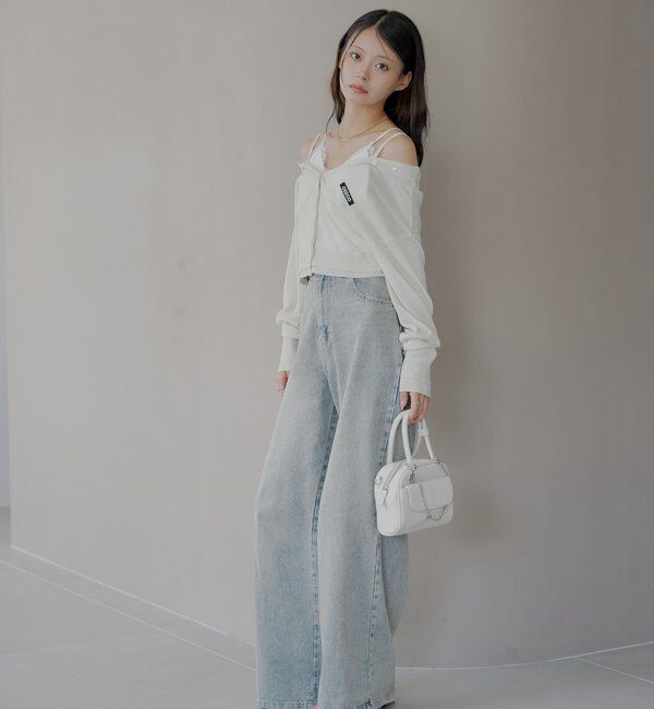  「バイカラーラメシアーカーディガン」|カーディガン|